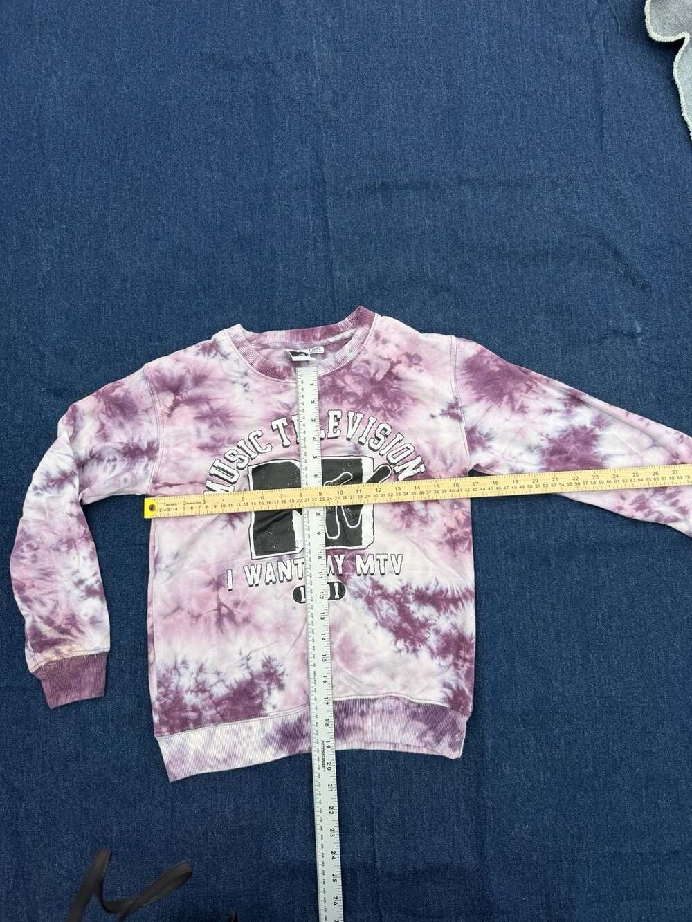MTV I Want My MTV 1981 Tie Dye Sweatshirt Size XS
